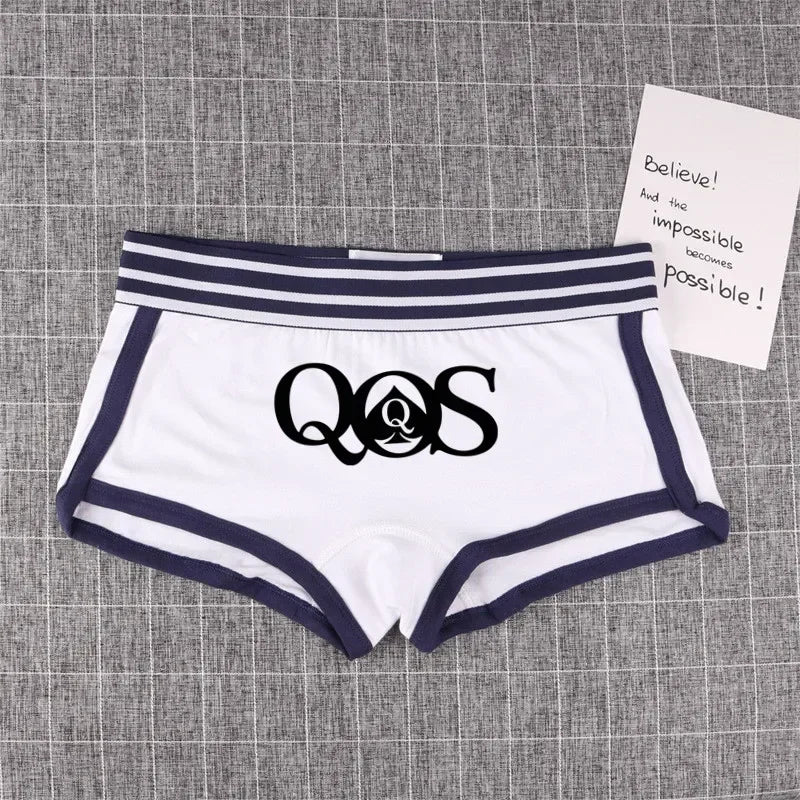 Queen of Spades Cotton Boyshort - Women's Breathable QOS Underwear | Cute Comfortable Panties