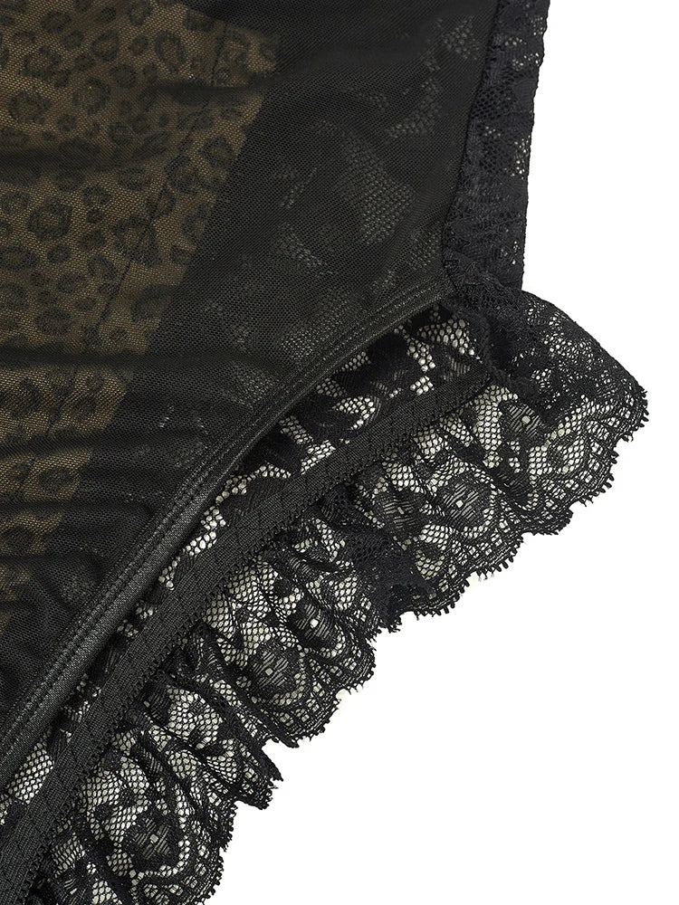 Sexy Lace Leopard Bodysuit