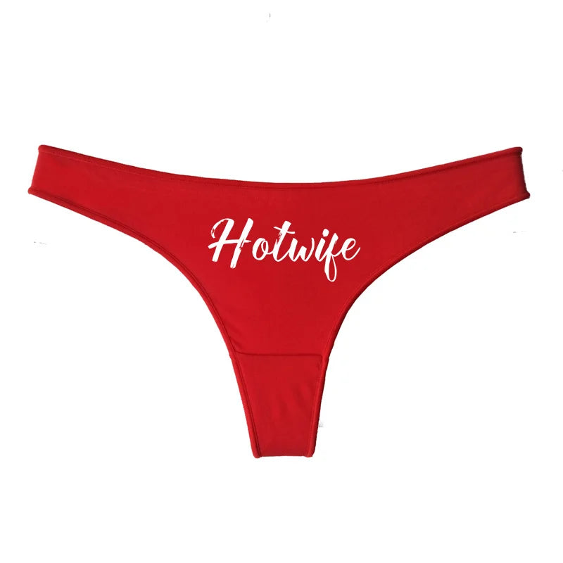 HOT WIFE Red Cotton Seamless Thong - Soft Invisible Breathable Sport Underwear | Women's Lingerie
