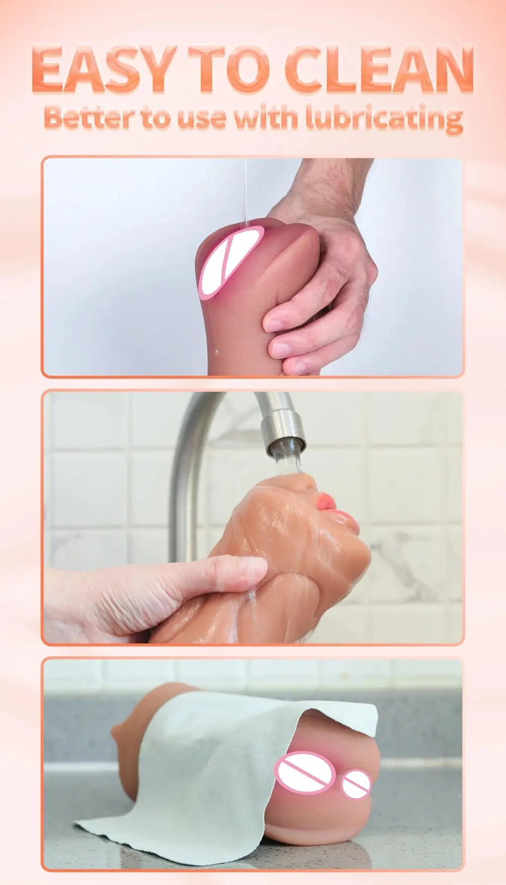 3-in-1 Male Masturbator - Deep Throat, Vagina & Oral Stroker | Realistic TPE Pleasure Toy