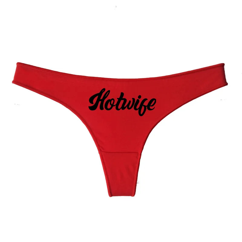 HOT WIFE Red Cotton Seamless Thong - Soft Invisible Breathable Sport Underwear | Women's Lingerie