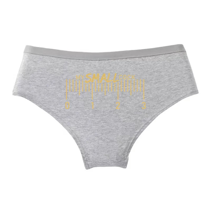 MY SMALL COCK Funny Cotton Underwear - Women's Novelty Briefs | Soft Comfortable Panties