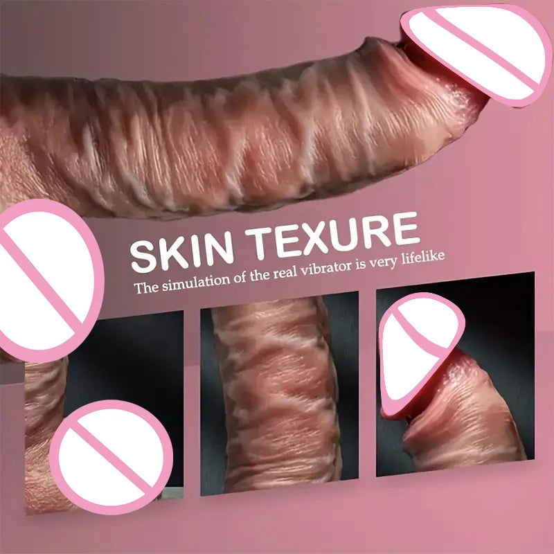 Telescopic Vibrating Realistic Dildo