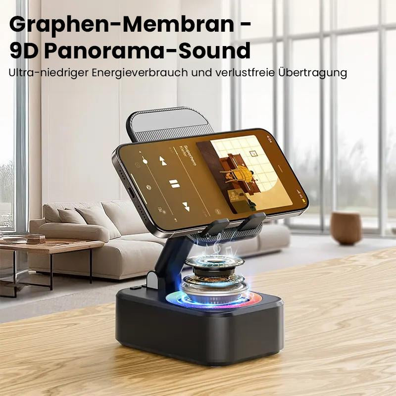 FUDUOO Wireless Bluetooth Speaker with Phone Stand, HD Surround Sound, Wireless Speaker with Adjustable & Foldable Phone Holder, 6H Playback Time, Compatible with Iphone/Ipad/Samsung, Etc.