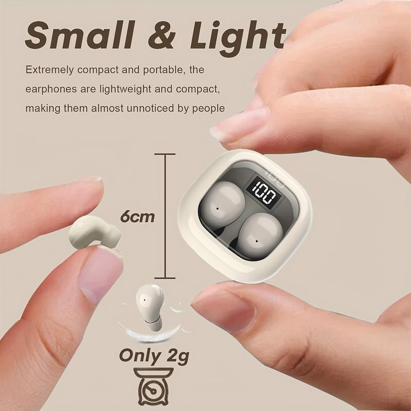 Lnvisible Secure Mini Blvetooth Earbuds Low Profile Micro Tiny Discreet Hidden Earbuds for Work Small Headphones, Invisible Sleep Wireless Earphone