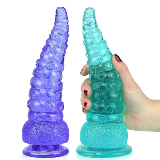 Crystal Octopus Tail Transparent Soft Butt Plug Simifo