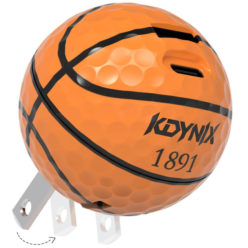 20W Dual Port Creative Golf Ball Charger Block，Gan III Power Adapter Fast Wall Charger with UL Certified, Fast Charging for Iphone 17/16/15/14/13/12, Galaxy, Ipad, Airpods Smartphone Chargers , Portable Chargers, Magnetic Phone Charger, Charger for Iphone