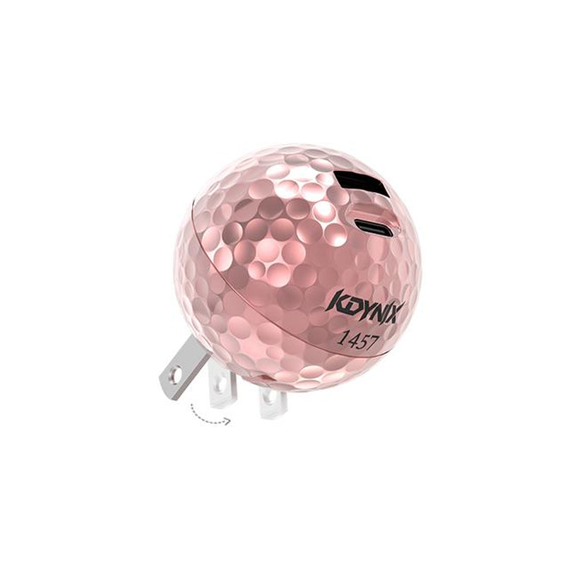 20W Dual Port Creative Golf Ball Charger Block，Gan III Power Adapter Fast Wall Charger with UL Certified, Fast Charging for Iphone 17/16/15/14/13/12, Galaxy, Ipad, Airpods Smartphone Chargers , Portable Chargers, Magnetic Phone Charger, Charger for Iphone