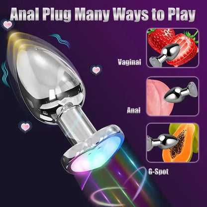Butt Plug With Backlight App Remote Control