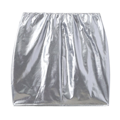 Sexy Womens Leather Miniskirt
