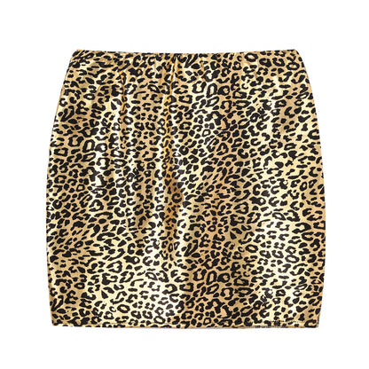 Sexy Womens Leather Miniskirt