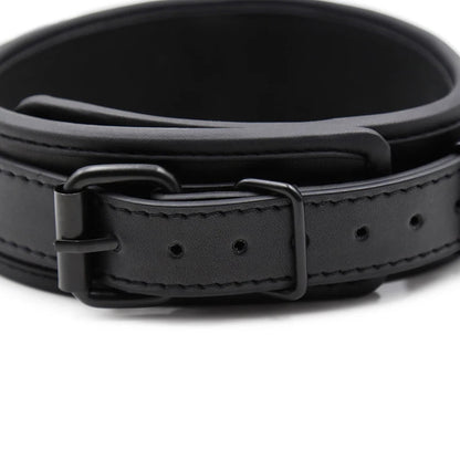 Bdsm Leather Collar with Chain Simifo
