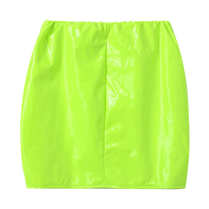 Sexy Womens Leather Miniskirt