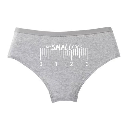 MY SMALL COCK Funny Cotton Underwear - Women's Novelty Briefs | Soft Comfortable Panties