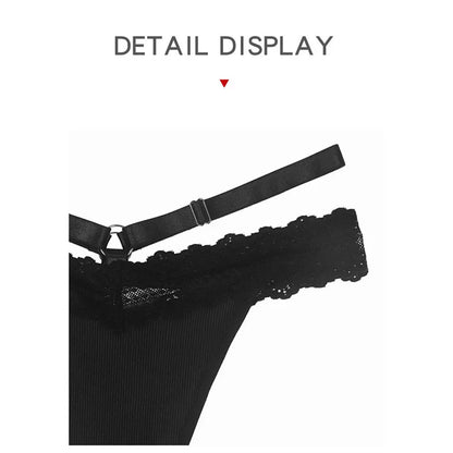 I LOVE BBC Sexy Lace Thong - Black Lingerie G-String | Traceless Women's Panties