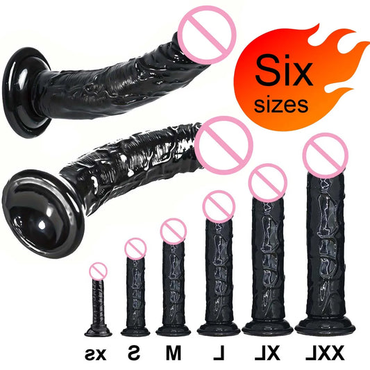 Realistic G-Spot Jelly Dildo with Suction Cup - Silicone Penis Butt Plug | Women's Pleasure Toy