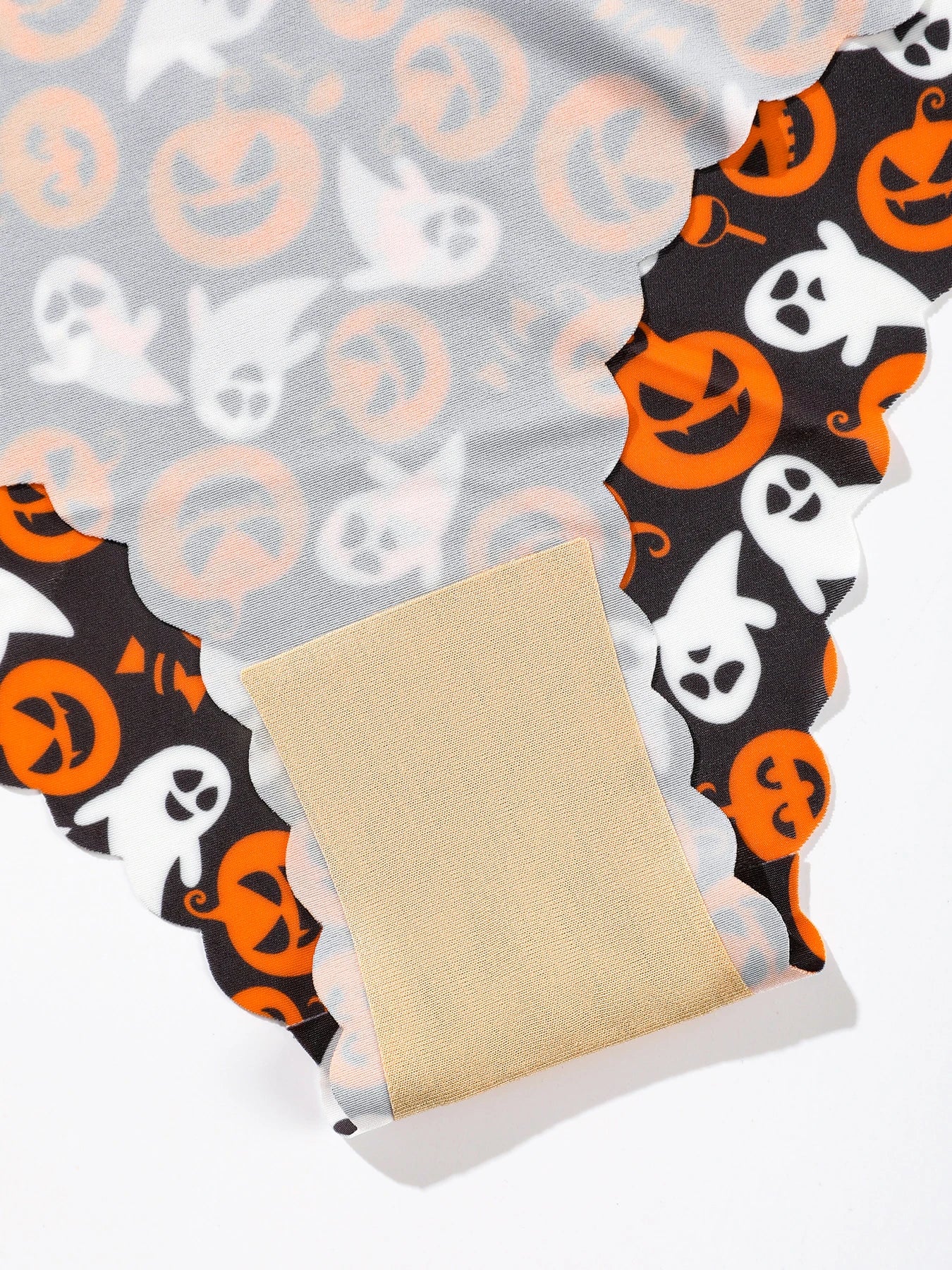 Women's Halloween Panties Set - 10 Piece Pumpkin & Skull Print Scalloped Edge Bikini Underwear