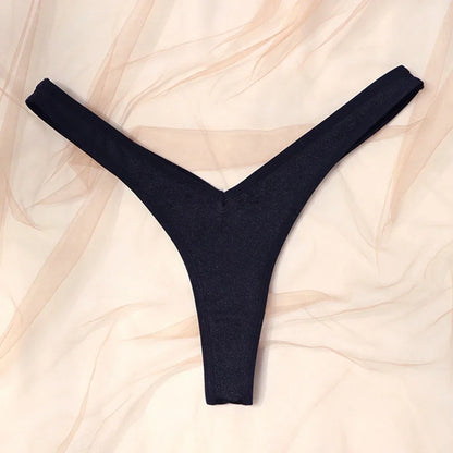 Women's V-Waist Sports Thong - Sexy Breathable G-String | Low Rise Elastic Bikini Panties