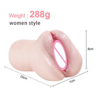 Realistic Vagina Male Masturbator - Anal & Pussy Stroker | Men's Adult Pleasure Toy for Couples