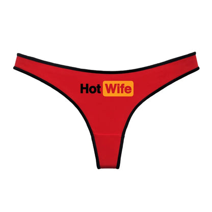 HOT WIFE Letters Women's Underwear - Seamless Low Waist Sports Panties | Traceless Fitness Brief