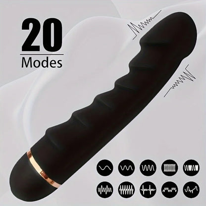 20-Mode G-Spot Vibrator - Dual Vaginal & Anal Stimulator for Women