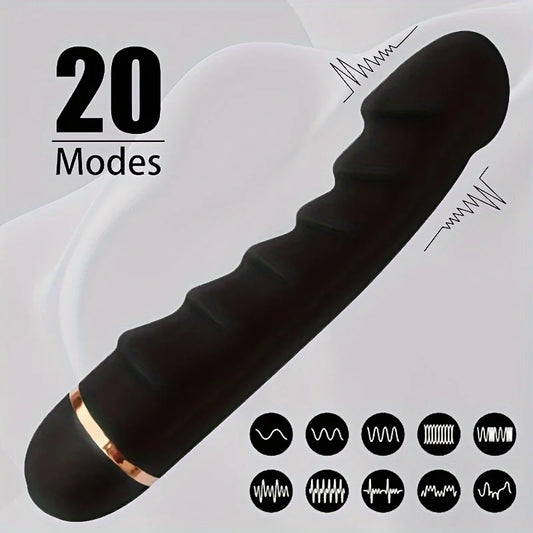 20-Mode G-Spot Vibrator - Dual Vaginal & Anal Stimulator for Women
