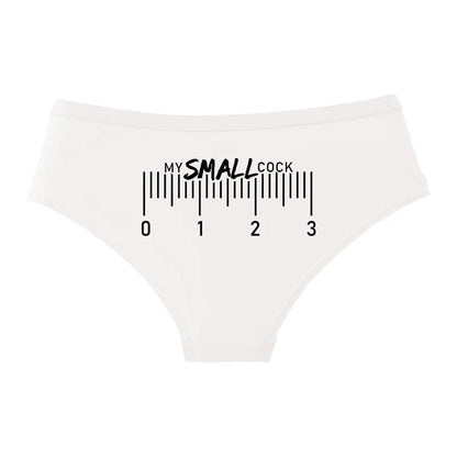MY SMALL COCK Funny Cotton Underwear - Women's Novelty Briefs | Soft Comfortable Panties