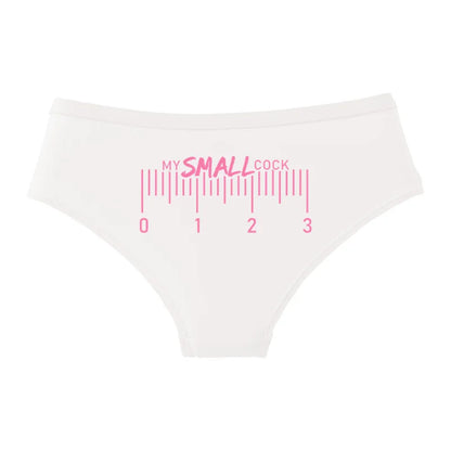 MY SMALL COCK Funny Cotton Underwear - Women's Novelty Briefs | Soft Comfortable Panties