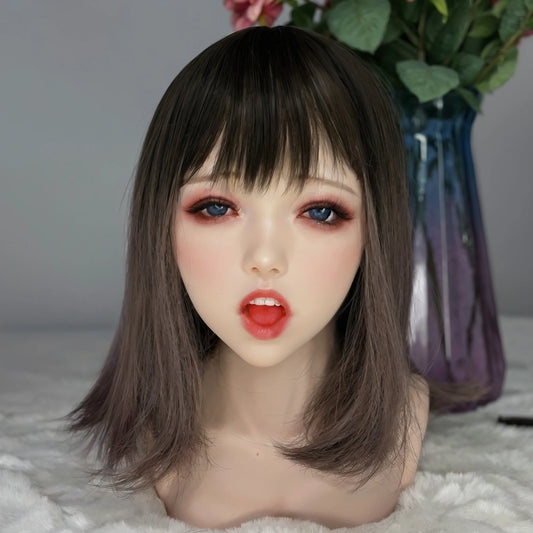 Realistic TPE Doll Head - Lifelike Female Face Oral Masturbator | Men's Pleasure Toy