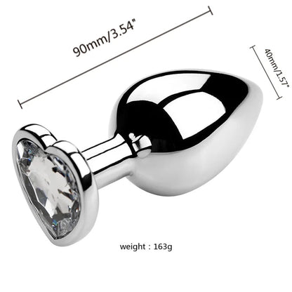 Metal Heart Butt Plug 3 Sizes Simifo