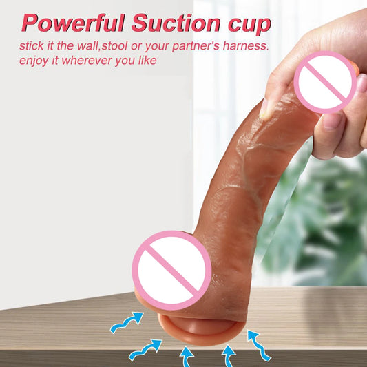 Realistic Telescopic Dildo  Vibrate & Heating