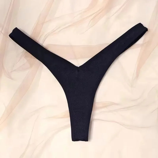 Women's V-Waist Sports Thong - Sexy Breathable G-String | Low Rise Elastic Bikini Panties