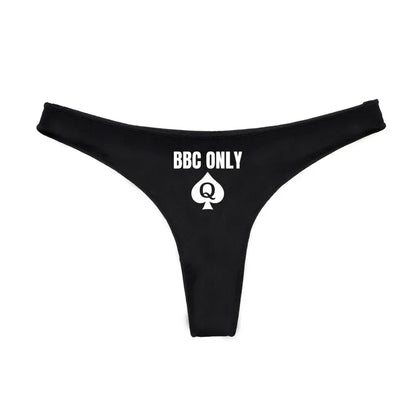 Sexy Queen of Spades G-String Thong - BBC ONLY Cotton Underwear | Soft Lingerie for Women