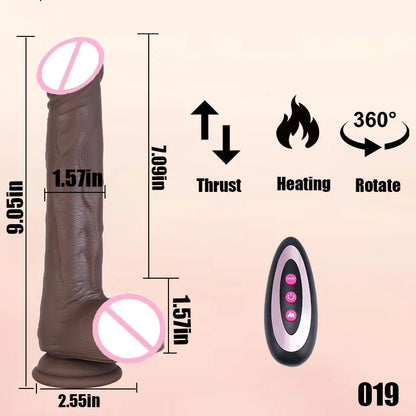 Telescopic Vibrating  Realistic Dildo