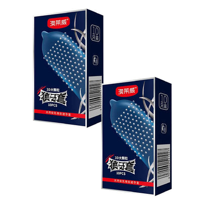Premium Latex Condoms - Dotted & Ribbed for Enhanced Pleasure (10 Pack)