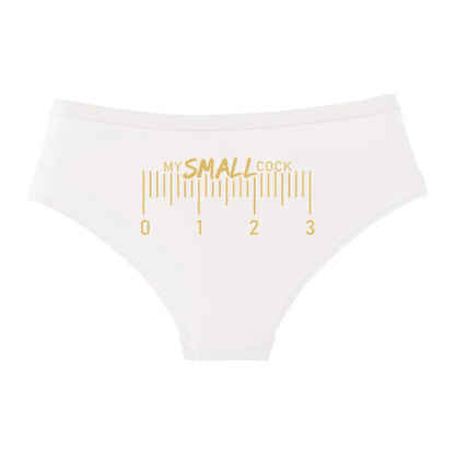 MY SMALL COCK Funny Cotton Underwear - Women's Novelty Briefs | Soft Comfortable Panties