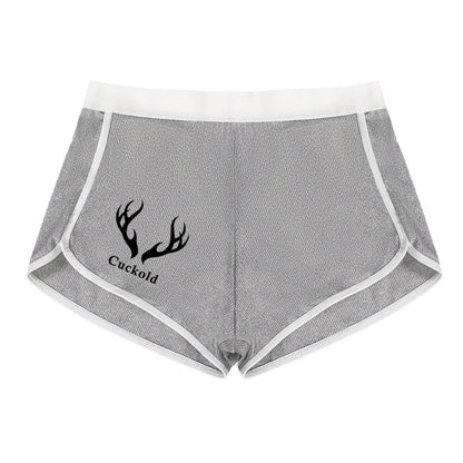 Cuckold Antlers Women's Boxer Shorts - Seamless Hip Lifting Sports Underwear | Solid Color Boyshort