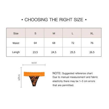 Halloween Lace Thong - Bat & Pumpkin Pattern Hip-Lifting Panties for Women
