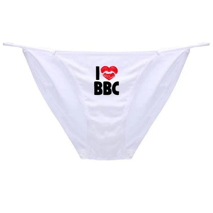 I LOVE BBC Cotton Underwear - Sexy Print Women's Briefs | Breathable Comfortable Panties