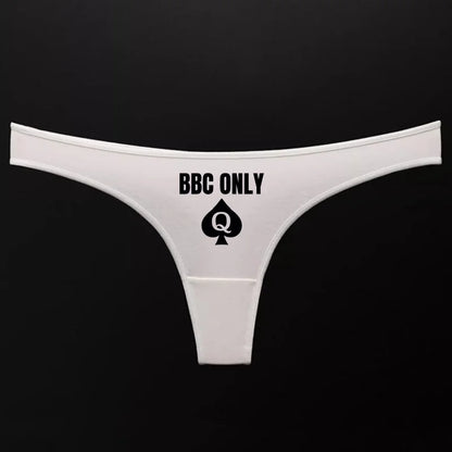 Sexy Queen of Spades G-String Thong - BBC ONLY Cotton Underwear | Soft Lingerie for Women