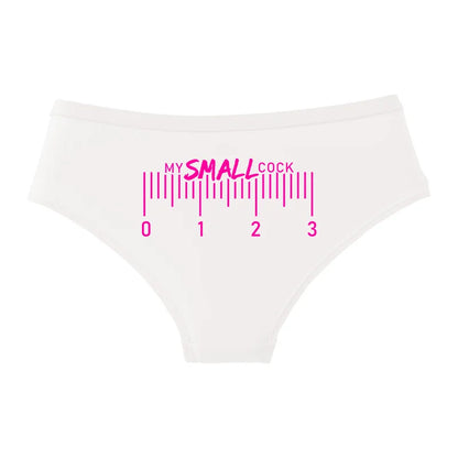 MY SMALL COCK Funny Cotton Underwear - Women's Novelty Briefs | Soft Comfortable Panties