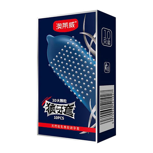 Premium Latex Condoms - Dotted & Ribbed for Enhanced Pleasure (10 Pack)