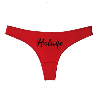 HOT WIFE Red Cotton Seamless Thong - Soft Invisible Breathable Sport Underwear | Women's Lingerie