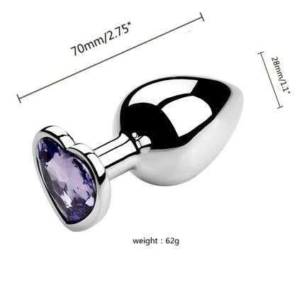 Metal Heart Butt Plug 3 Sizes Simifo