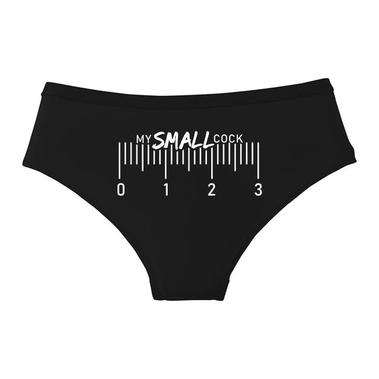 MY SMALL COCK Funny Cotton Underwear - Women's Novelty Briefs | Soft Comfortable Panties