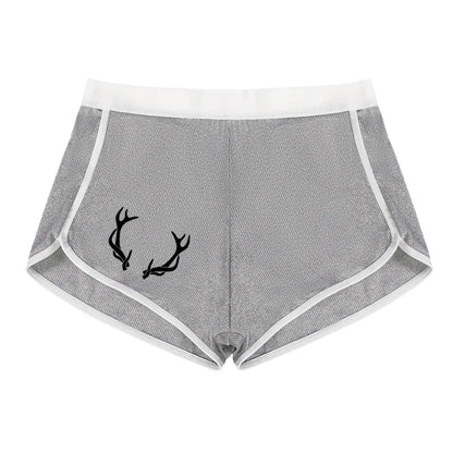 Cuckold Antlers Women's Boxer Shorts - Seamless Hip Lifting Sports Underwear | Solid Color Boyshort
