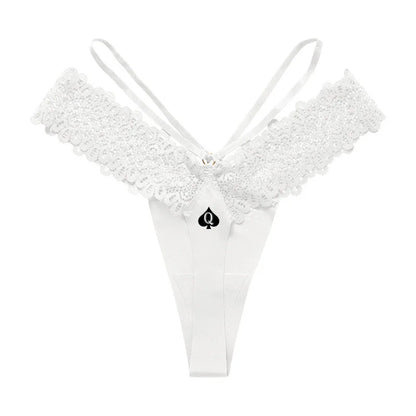 Queen of Spades Print Sexy Thong - Hot Wife Seamless Sports Fitness Underwear | Low Waist Panties