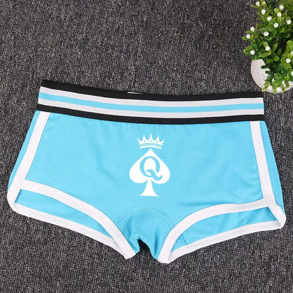 Queen of Spades Cotton Boyshort - Women's Breathable QOS Underwear | Cute Comfortable Panties