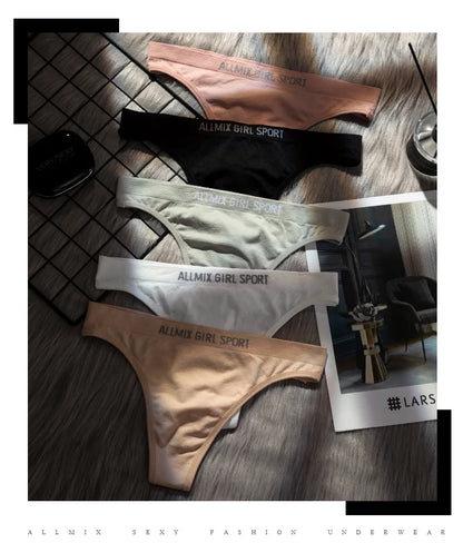 YES SIR Sexy Letters Print Underwear - Women's Seamless Low Waist Panties | Sports Fitness Brief