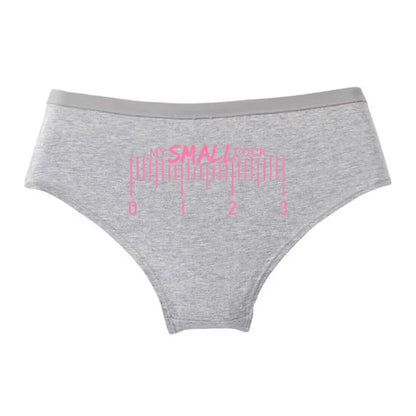 MY SMALL COCK Funny Cotton Underwear - Women's Novelty Briefs | Soft Comfortable Panties